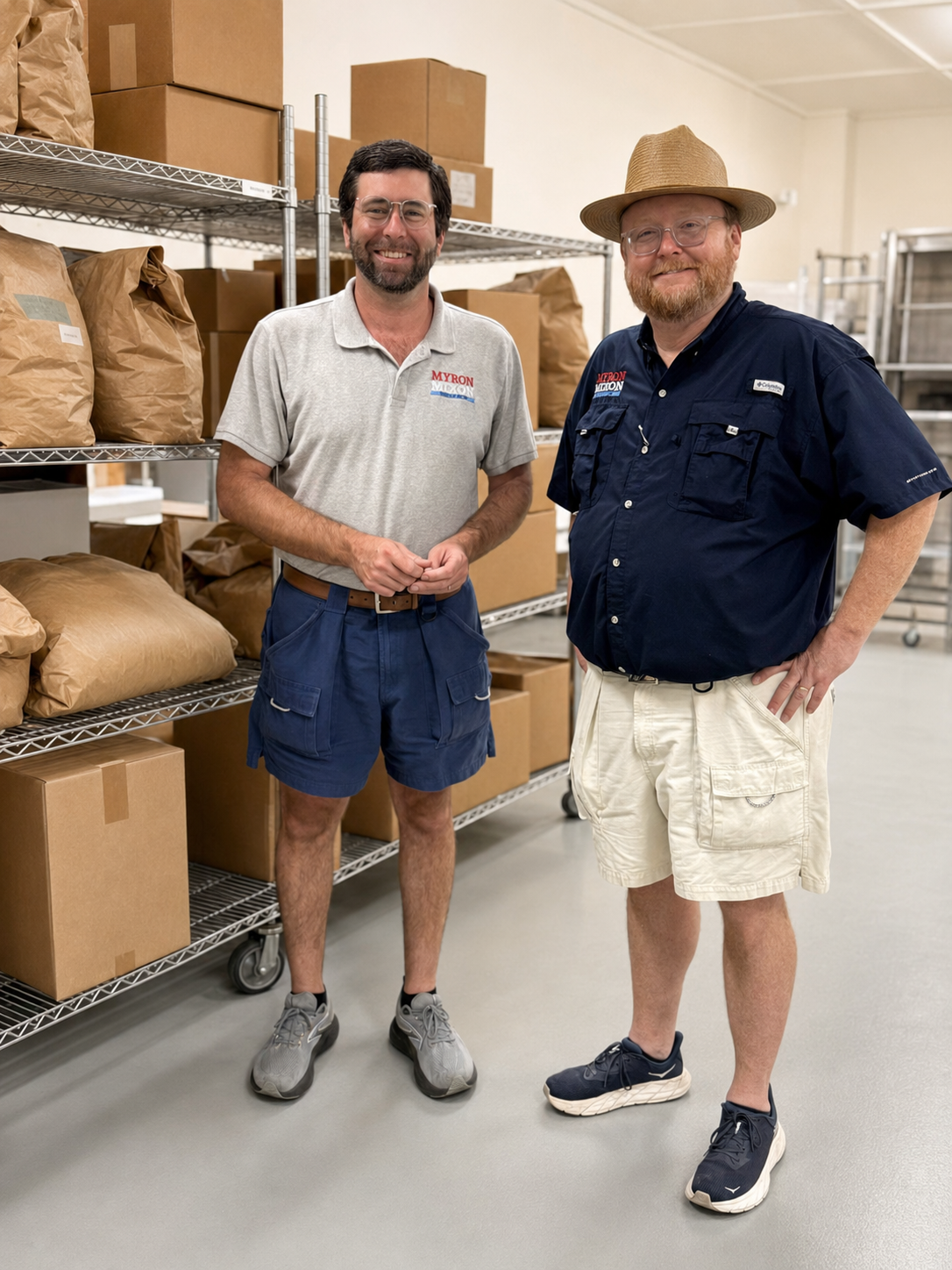 United Spice Company team in the ingredient storage area